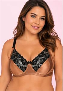 Vivian Satin and Lace Full Cup Underwired Bra